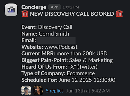 Discovery call booked: $200K+ MRR ecommerce lead from X