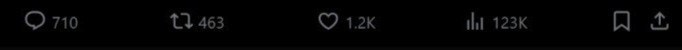 Post metrics: 710 replies, 463 reposts, 1.2K likes, 123K views