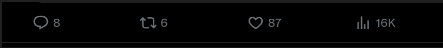 Post metrics: 87 likes, 16K views