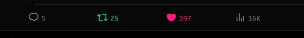 Post metrics: 397 likes, 36K views